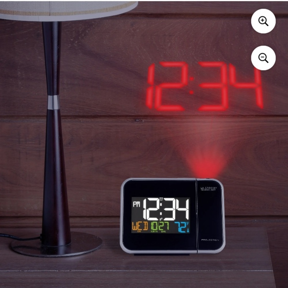 Black and Silver LED Digital Clock with Multi-Color Display - Picture 3 of 10